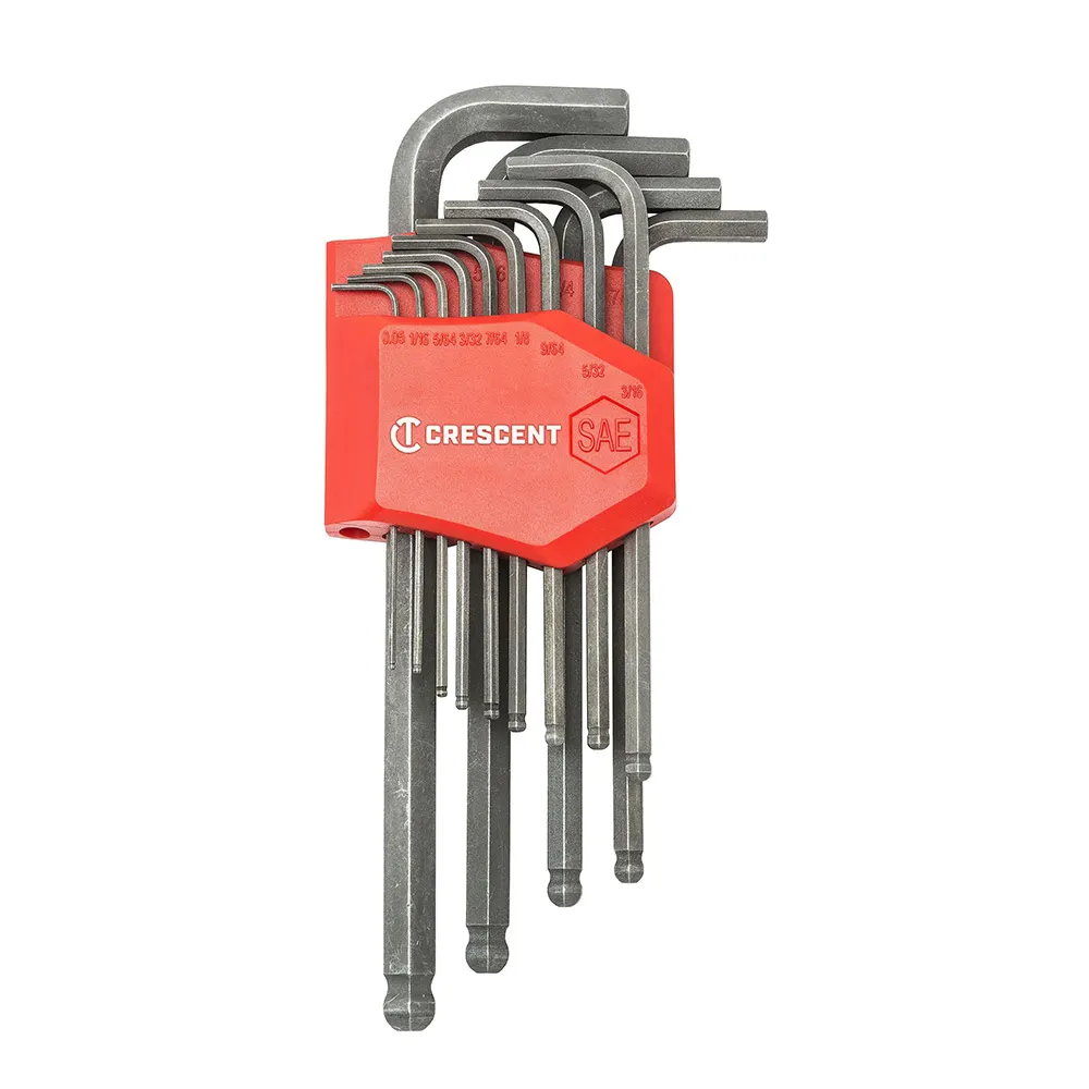 CRESCENT 13 Pc. Long Ball End Sae Hex Key Set CHKLABALL13
