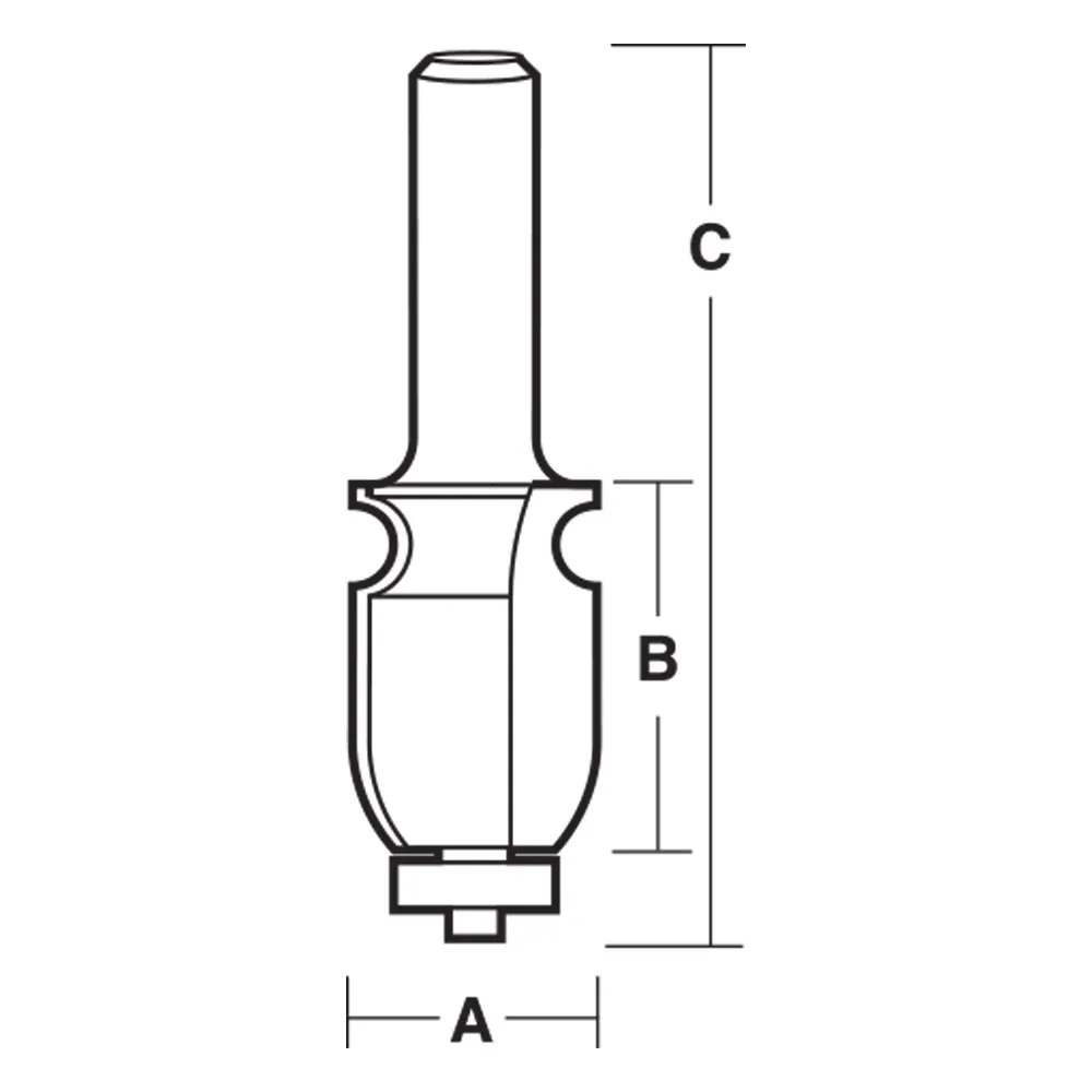 CARBITOOL Router Bit TCT Face Moulding 24mm-Diameter 1/2inch -Shank TFM 06 B 1/2