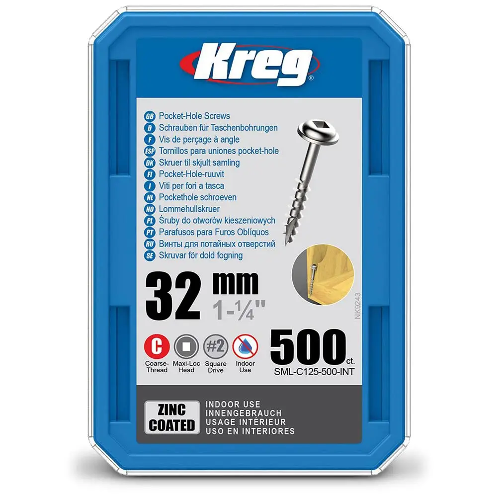 KREG Decking Screws Coarse Protec-Cote 32mm - 500 Piece KR-SMLC125-500
