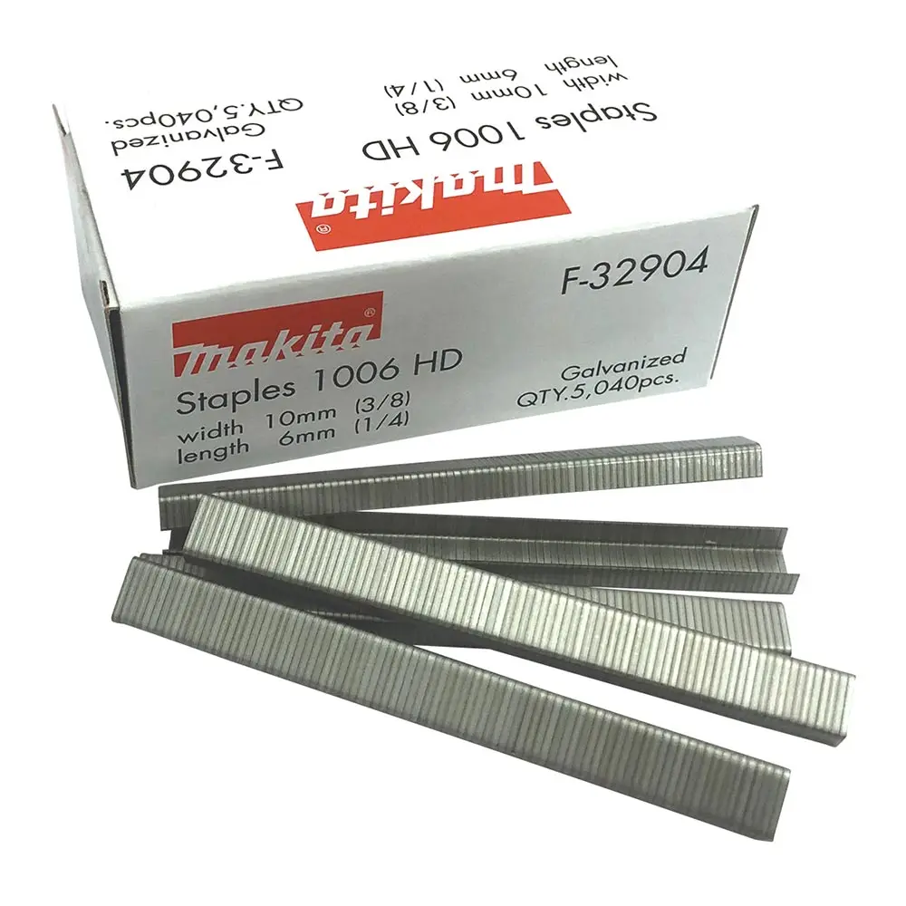 MAKITA 6 x 10mm Staple Galvanised Crown DST221 5040PC F32904