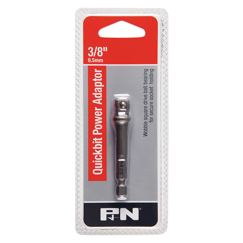P&N 65mm 1/4 HX - 3/8 DR Bit Ball-end Hex-Socket Adaptor 107PAW095