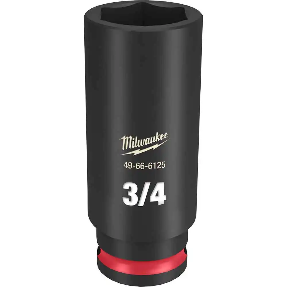 MILWAUKEE SHOCKWAVE 3/8" Drive 3/4" Deep 6 Point Impact Socket 49666125