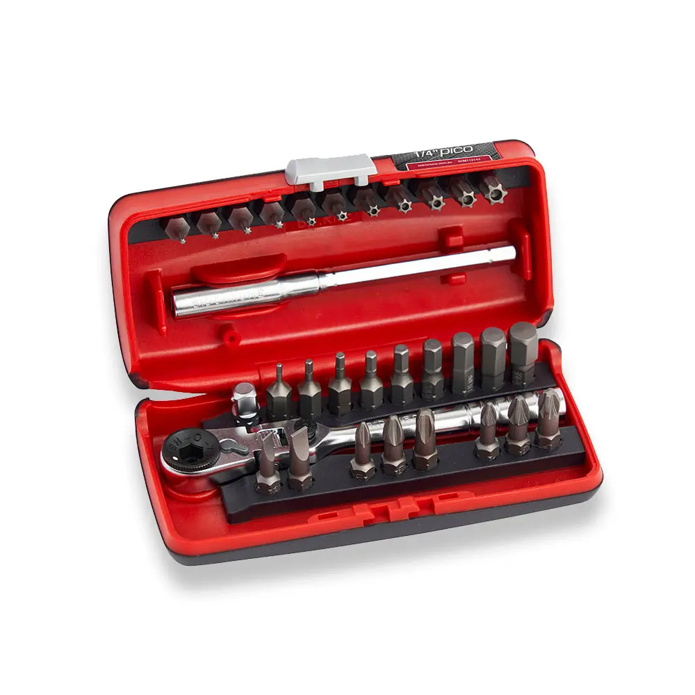 SIDCHROME 31 Piece 1/4" Metric Drive Pico Tool Set SCMT12143