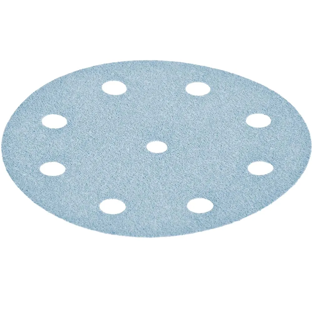 FESTOOL 125mm 80-Grit 9-Hole Granat Sanding Disc 10pc 497147