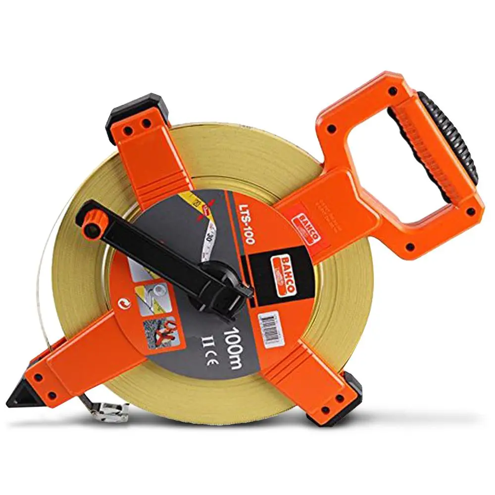 BAHCO TAPE MEASURE, 100M, METRIC, FIBRE GLASS LTS100