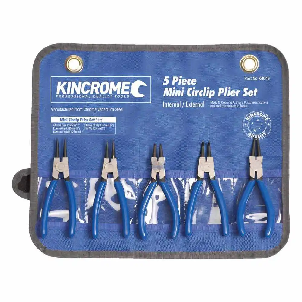 KINCROME 125mm Mini Circlip Pliers Set - 5 Piece K4046