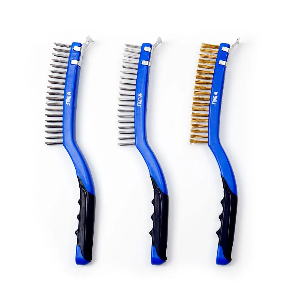 WOLF 350mm Brush Wire Hand Set - 3 Piece WWB350