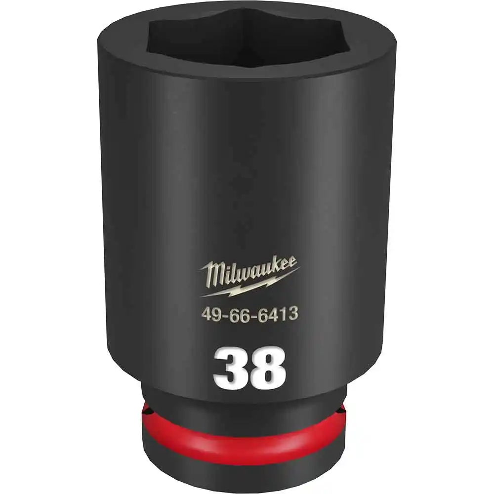 MILWAUKEE SHOCKWAVE 3/4inch Drive 38mm Deep 6 Point Impact Socket 49666413