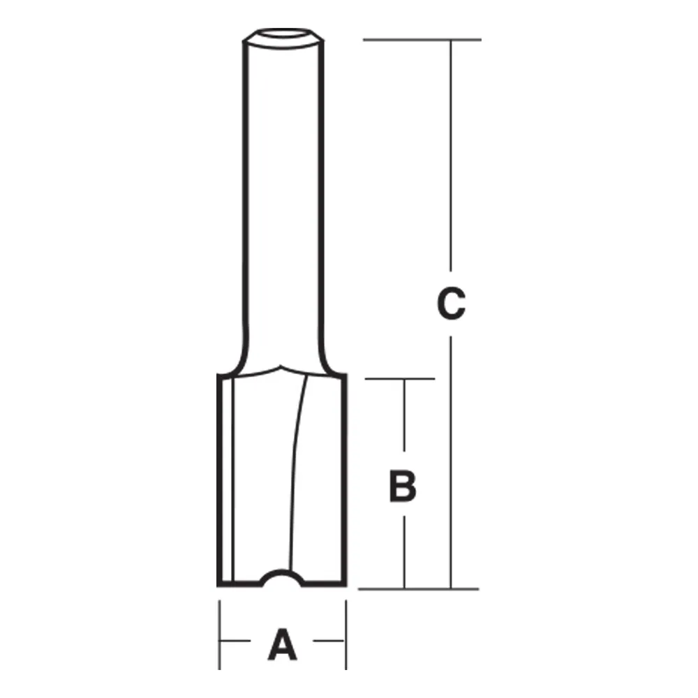 CARBITOOL Router Bit TCT Long Series Straight 8mm-Diameter 1/4inch -Shank TX 208 M