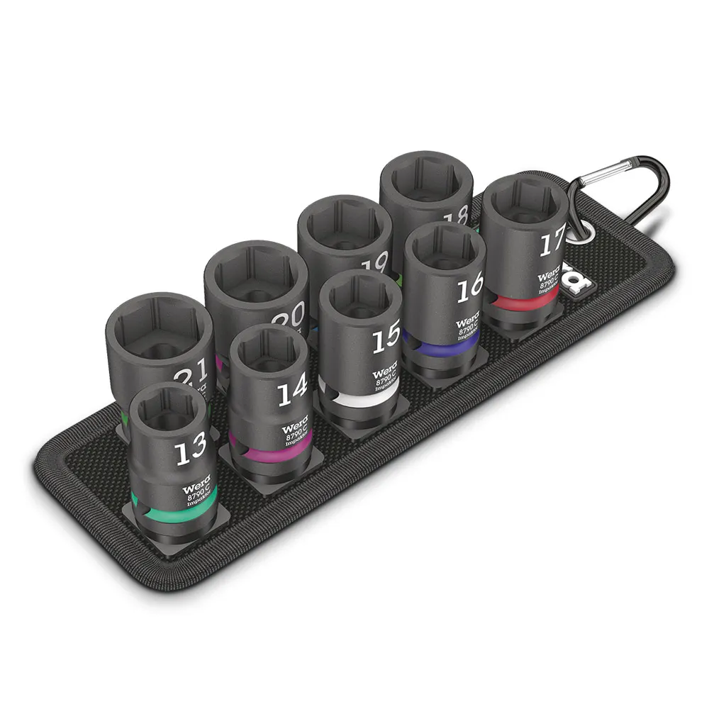 WERA Belt C Impaktor 1 Socket Set 1/2" Drive - 10 Piece WER004580