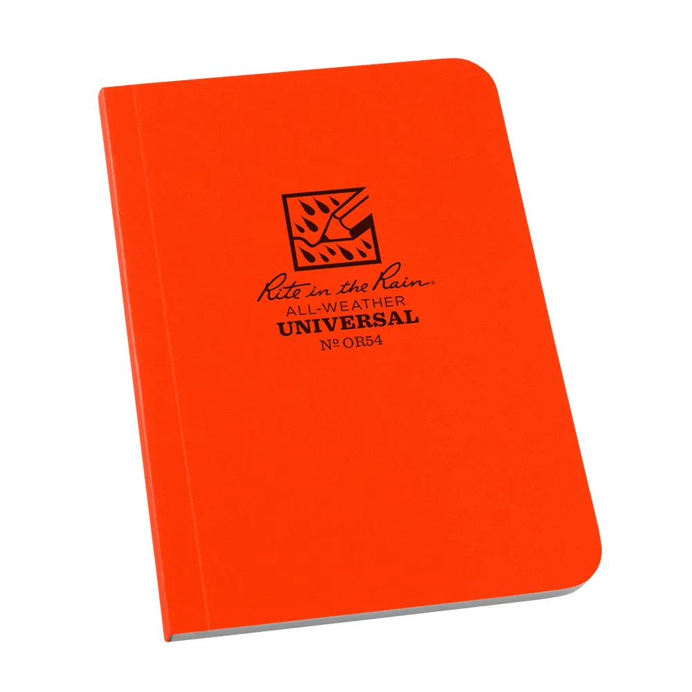 RITE IN THE RAIN Bound Soft Cover 3.125 X 5 Field Flex Book - Universal - Blaze Orange XROR54