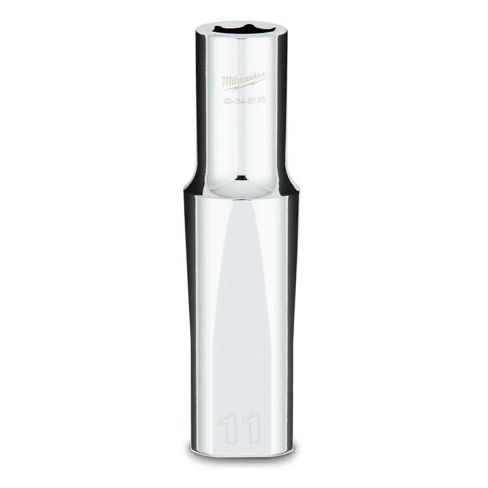 MILWAUKEE 1/2 Drive 11mm Metric 6-Point Deep Socket 45349135