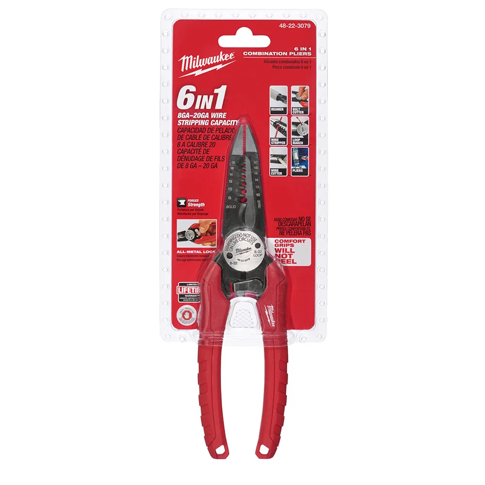 MILWAUKEE 8 18Awg Solid/ 10 20Awg Strand Stripper Wire Plier 48223079