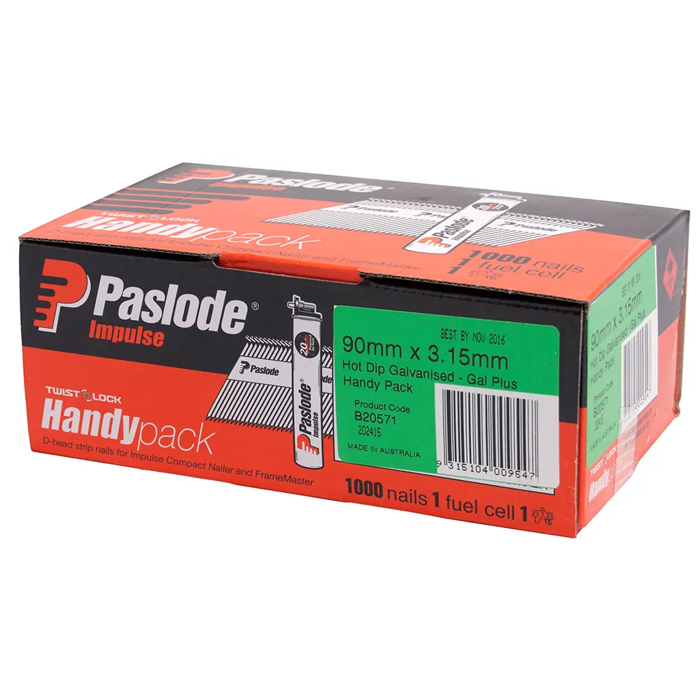 PASLODE 90mm Impulse Nails 1000 Pack B20571