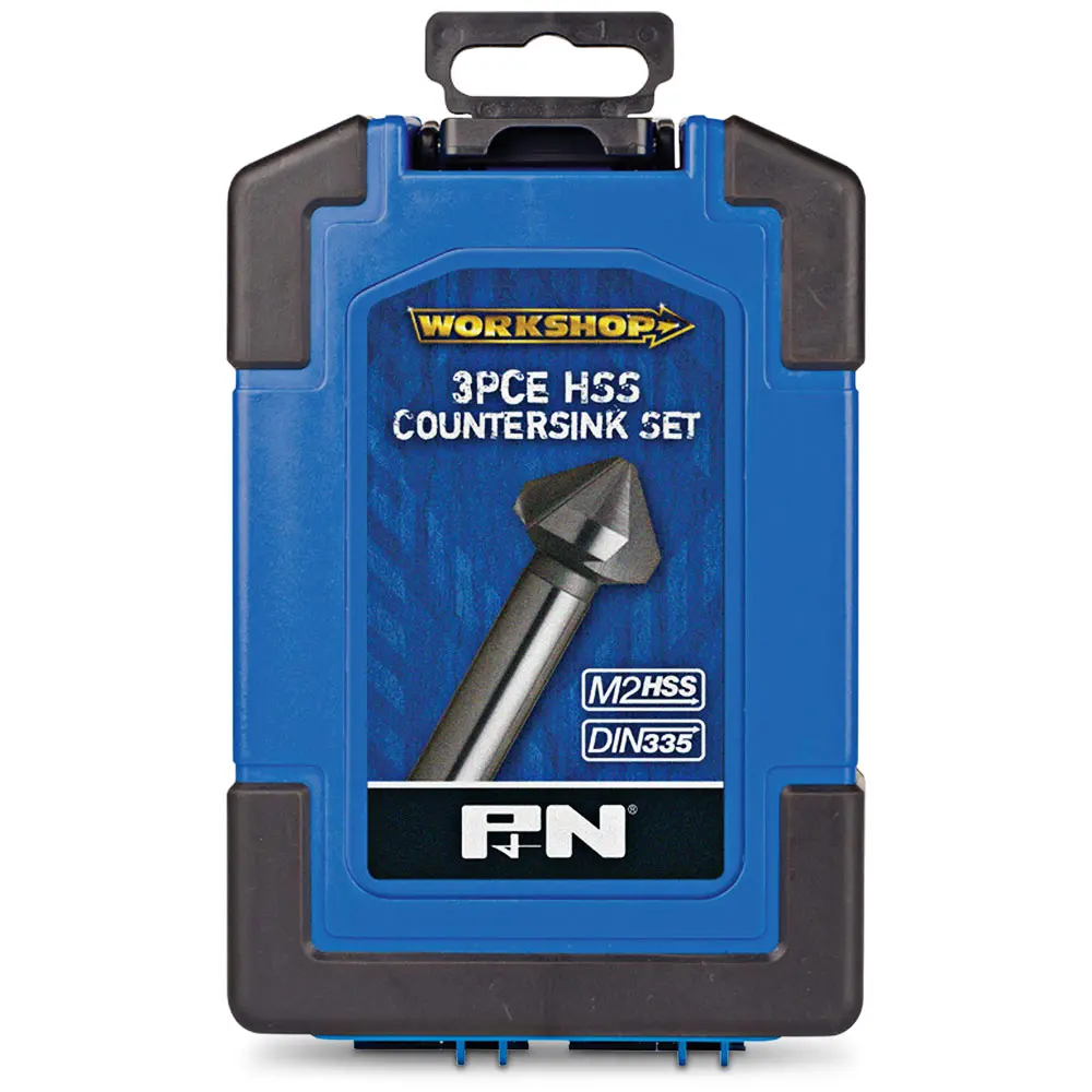 P&N WORKSHOP 8.3-20.5mm HSS Countersink Bit Set - 3 Piece
