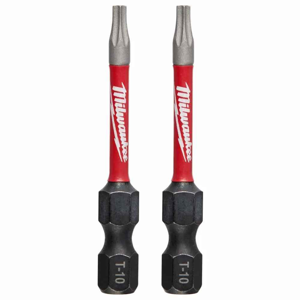 MILWAUKEE SHOCKWAVE Power 50mm (2") Torx T10 Screwdriver Bit - 2 Piece 48324982