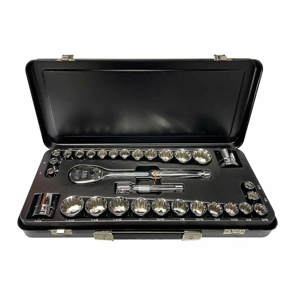 GEARWRENCH 1/2inch Drive Metric & SAE Socket Set - 31 Piece 87021