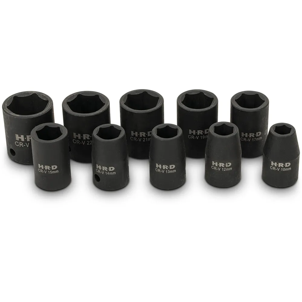 HRD 10pc 1/2inch Drive Impact Socket Set HRD1210MIS