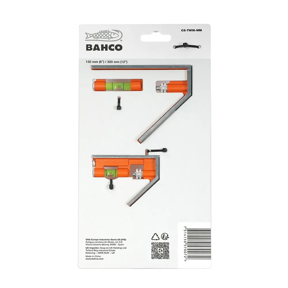 BAHCO CS300 + CS150 (300m + 150mm) Combination Square Bundle CS300150B1