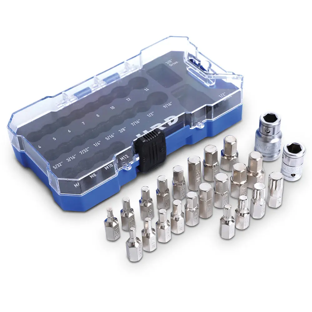 HRD 23 Piece 1/2-3/8inch Socket Set w. Spline HMXHS23