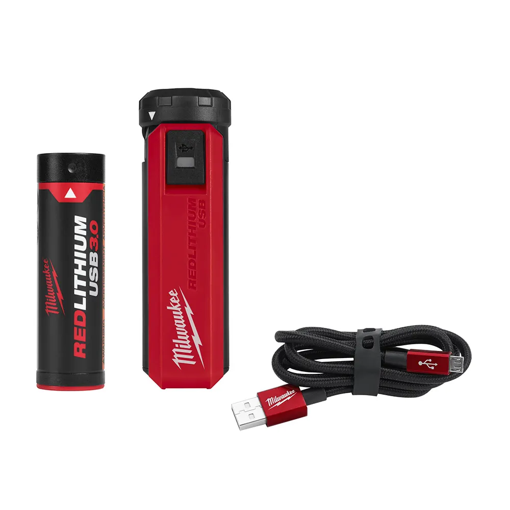 MILWAUKEE REDLITHIUM USB Rechargeable Portable Power Source and Charger Kit L4PPS301