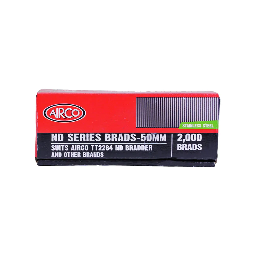 AIRCO 50mm S/Steel Brad Nail - 2000 Box BN14503