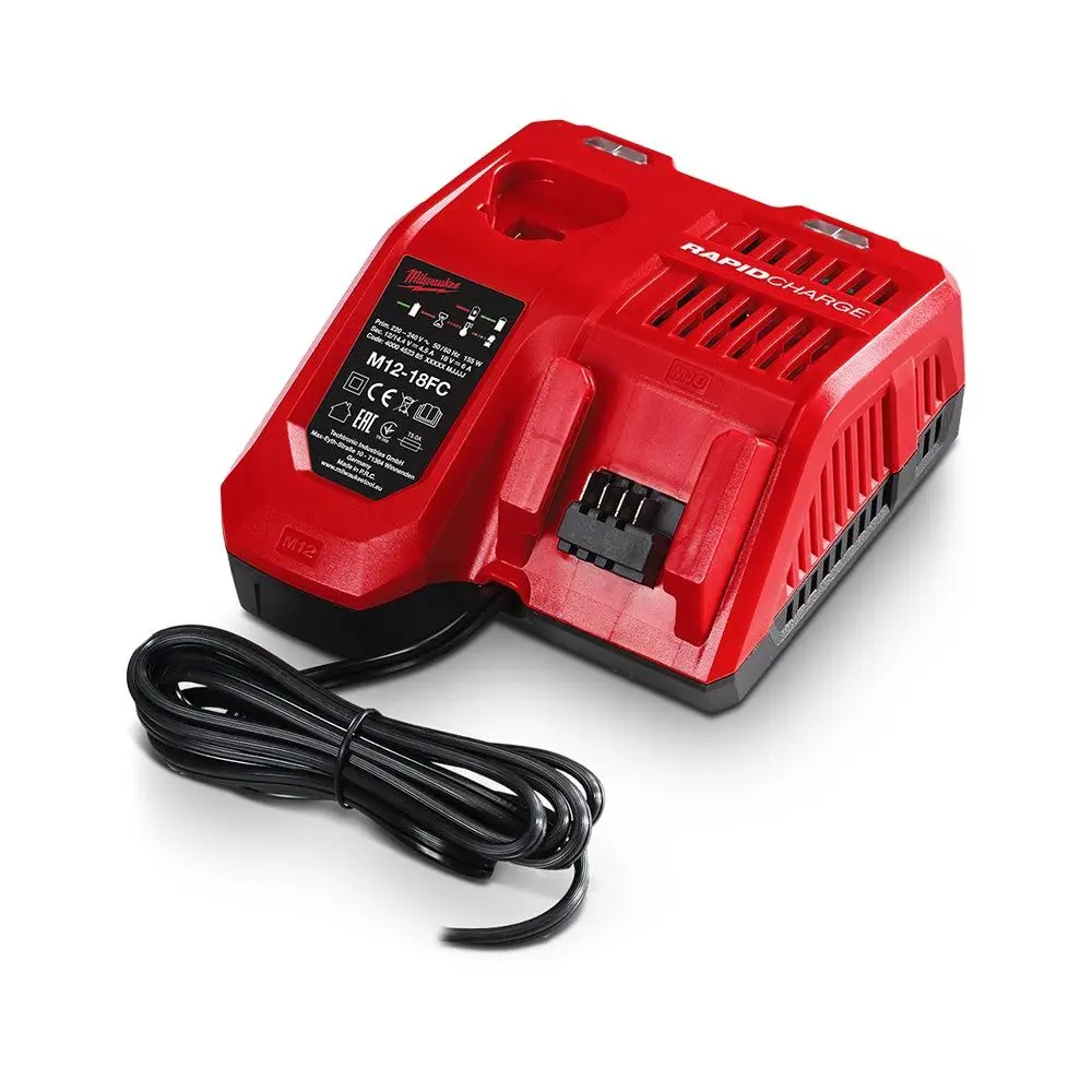 MILWAUKEE 12V/18V 4.5/6.0Ah Multi Voltage Rapid Charger M12-18FC