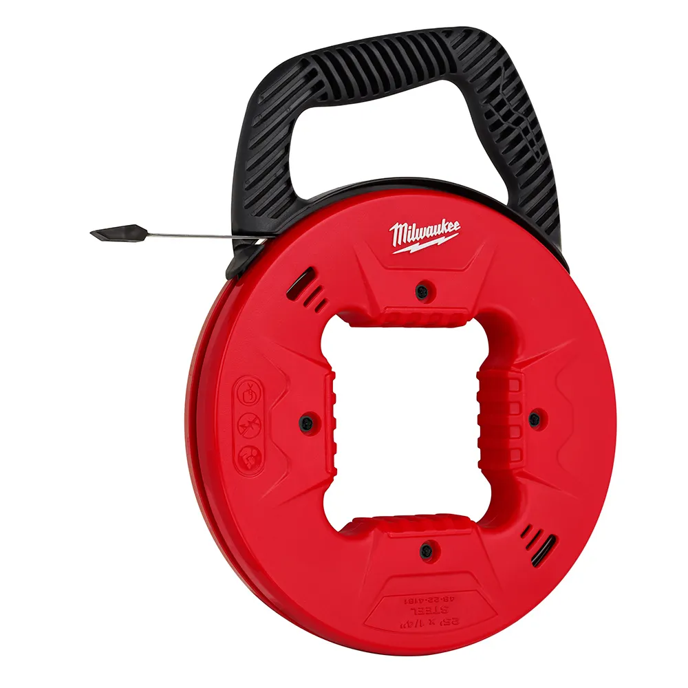 MILWAUKEE 6.4mm x 7.5m/25ft Steel Fish Tape 48224181