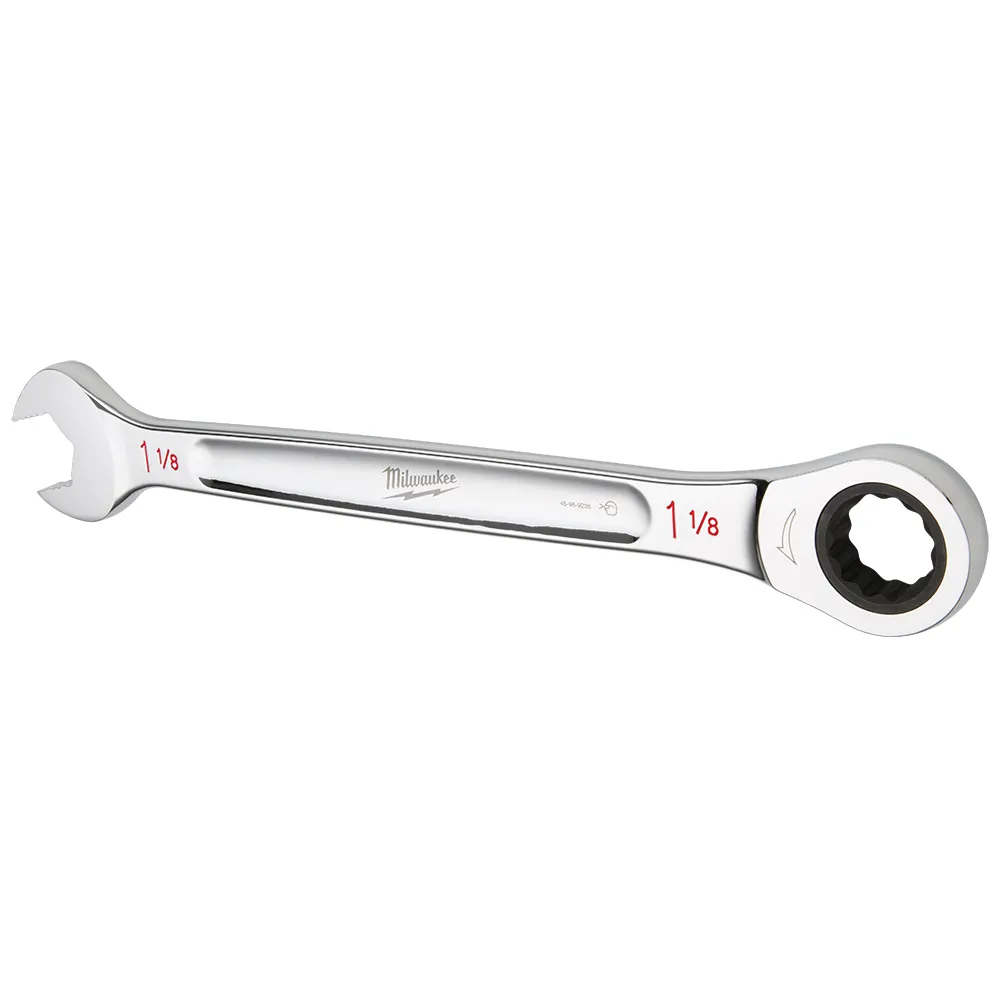 MILWAUKEE 1-1/8" SAE Ratcheting Combination Wrench 45969236