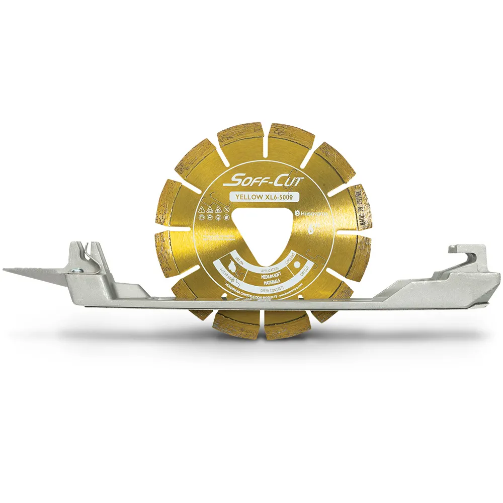 HUSQVARNA 150mm Segmented Soffcut Diamond Blade w.Skid - Yellow