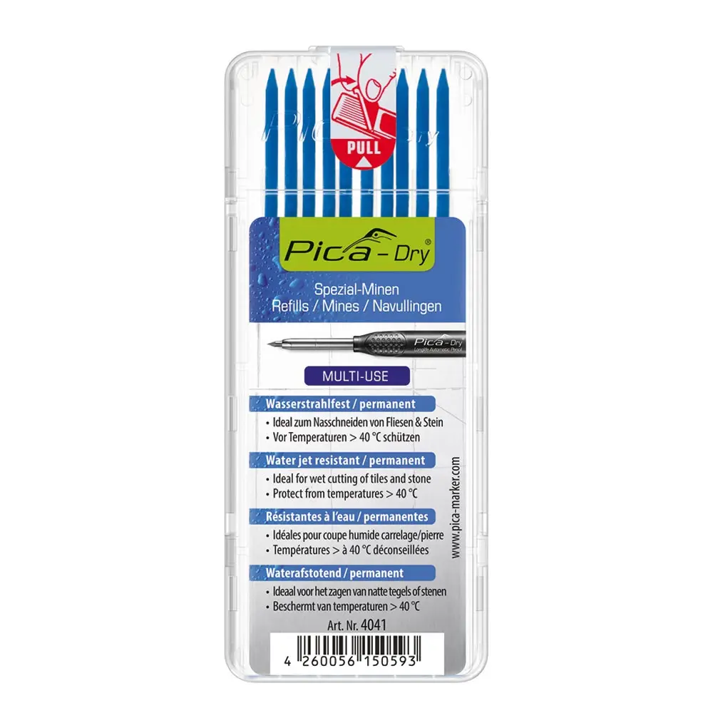 PICA Dry Permanent Blue Lead Refill Set 4041