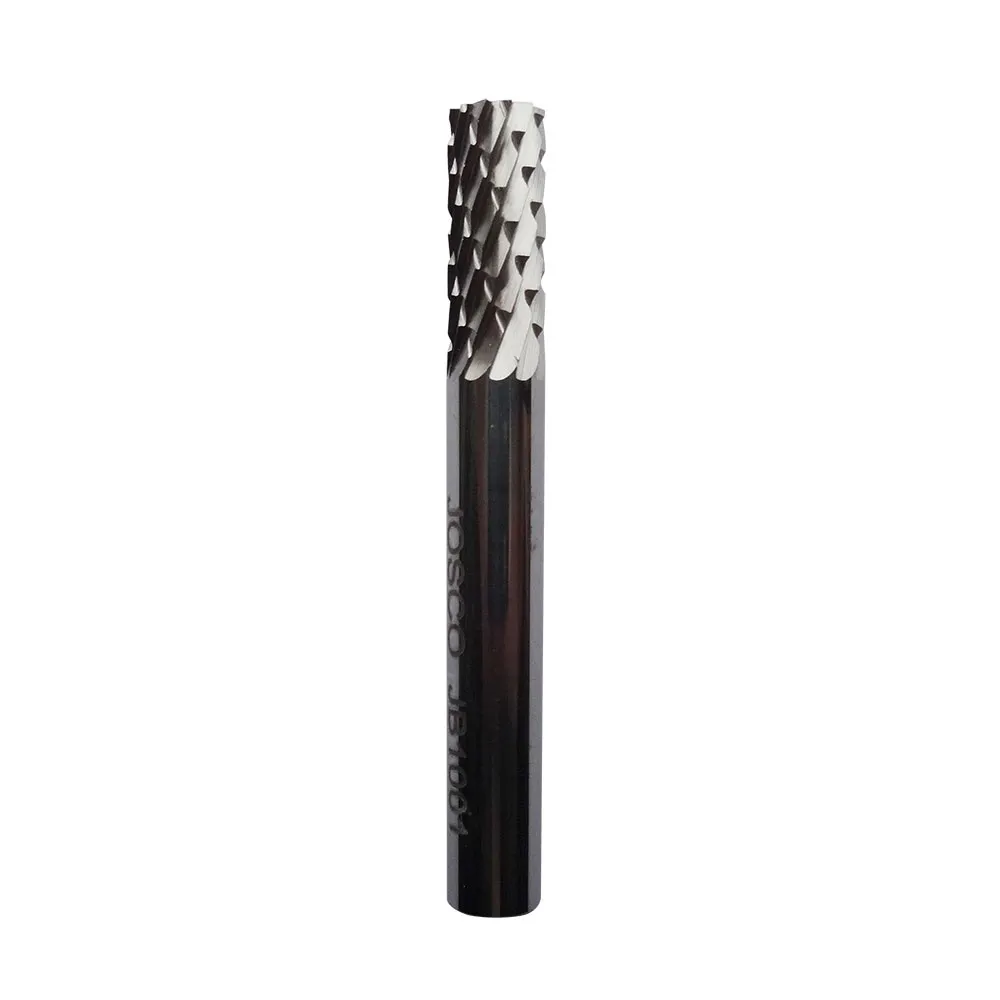 JOSCO 6 x 16mm 1/4inch Shank Cylinder Diamond Cut Carbide Burr