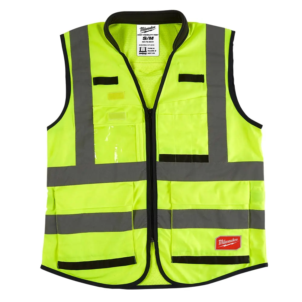 MILWAUKEE Premium High Visibility Yellow Safety Vest - XXL/XXXL 48735043