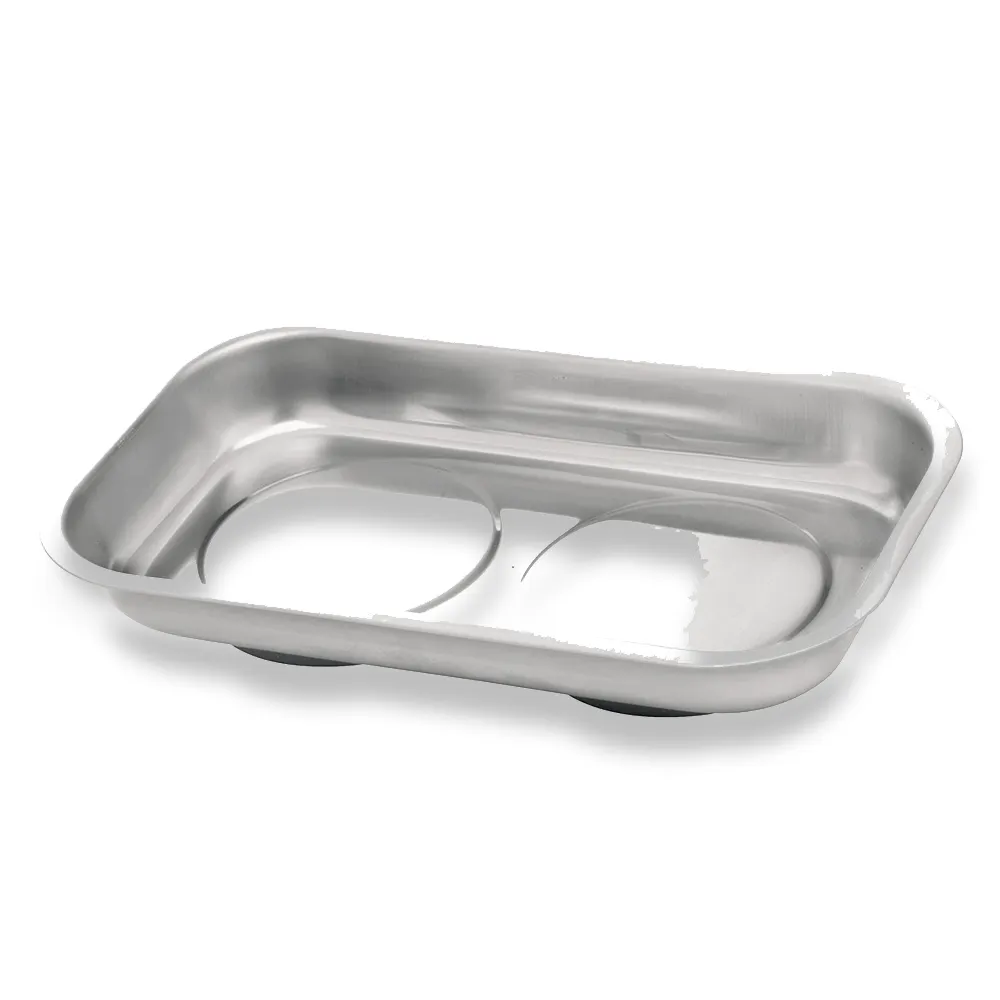 TOLEDO 240x140mm Magnetic Stainless Steel With Rubber Feet Parts Tray 301398