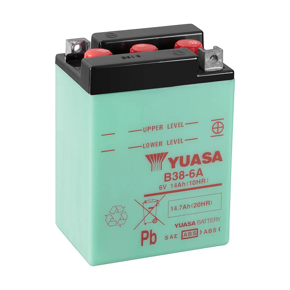 YUASA MOTORCYCLE B38-6A +1LAC Motorcycle Battery 155032