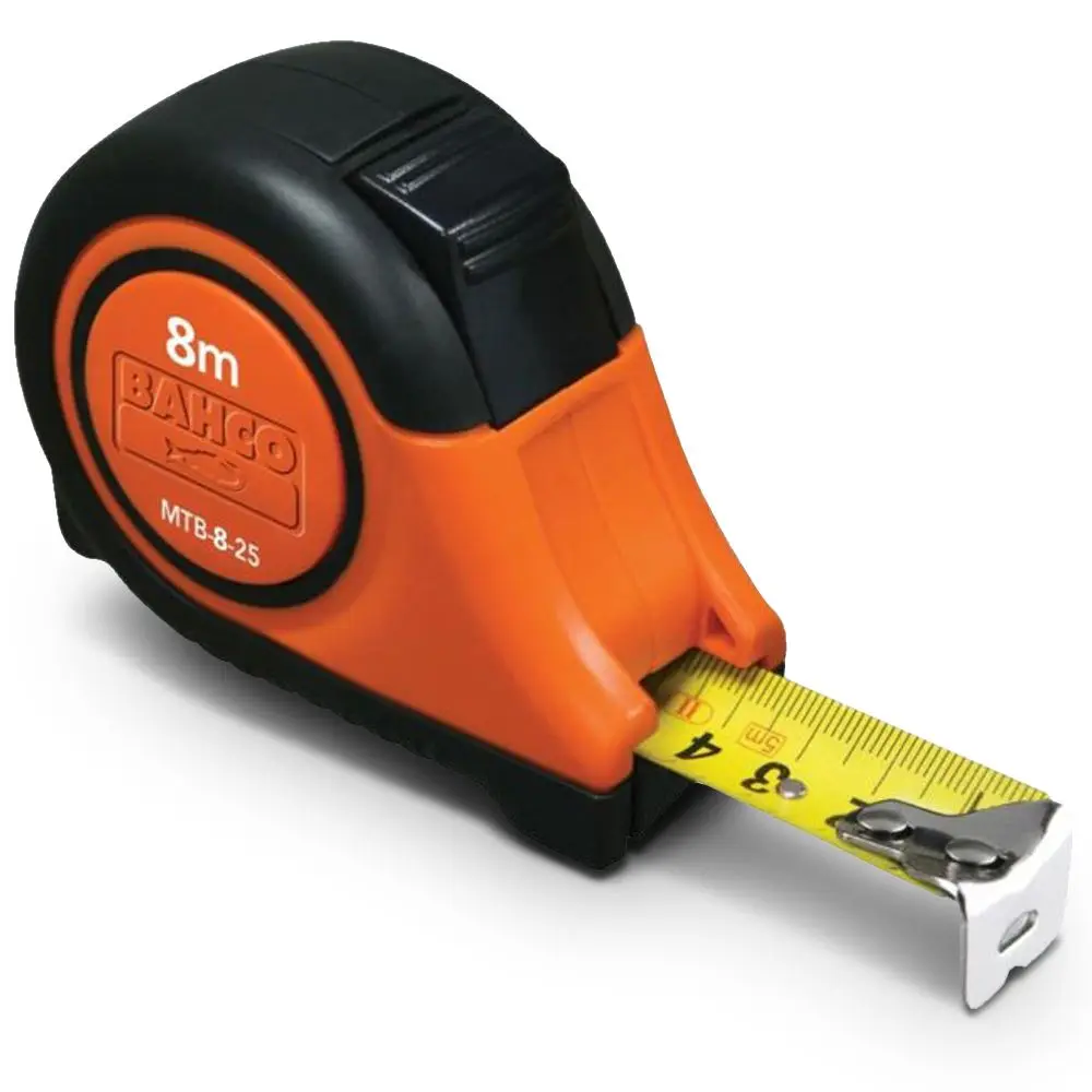 BAHCO TAPE MEASURE, 8M, METRIC, AUTOM. LOCKING MTB825