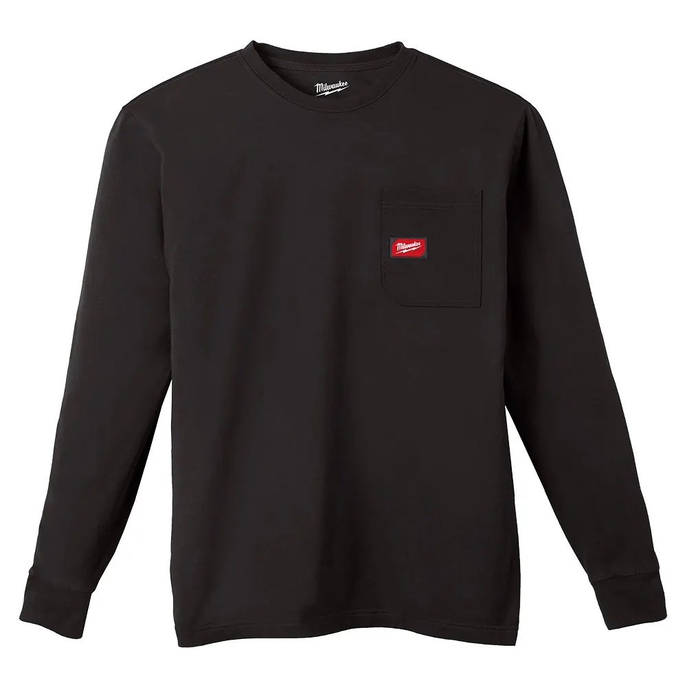 MILWAUKEE Gridiron Pocket Tee Long Sleeve Black