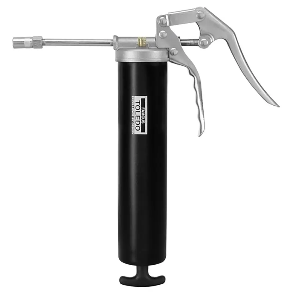 TOLEDO 450g Pistol Grip 12inch Flex Hose & 4inch Rigid Pipe Grease Gun 305221