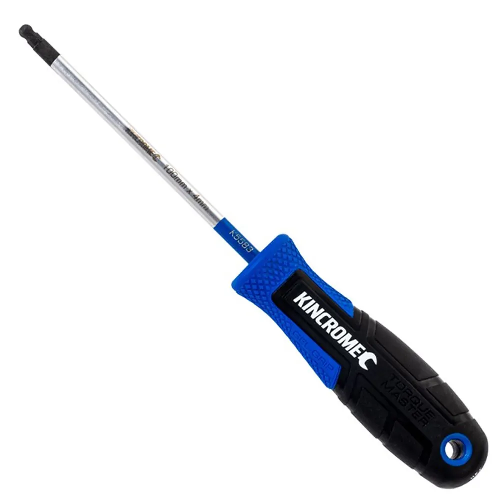 KINCROME 4 x 100mm TorqueMaster Ball-Hex Screwdriver K5583