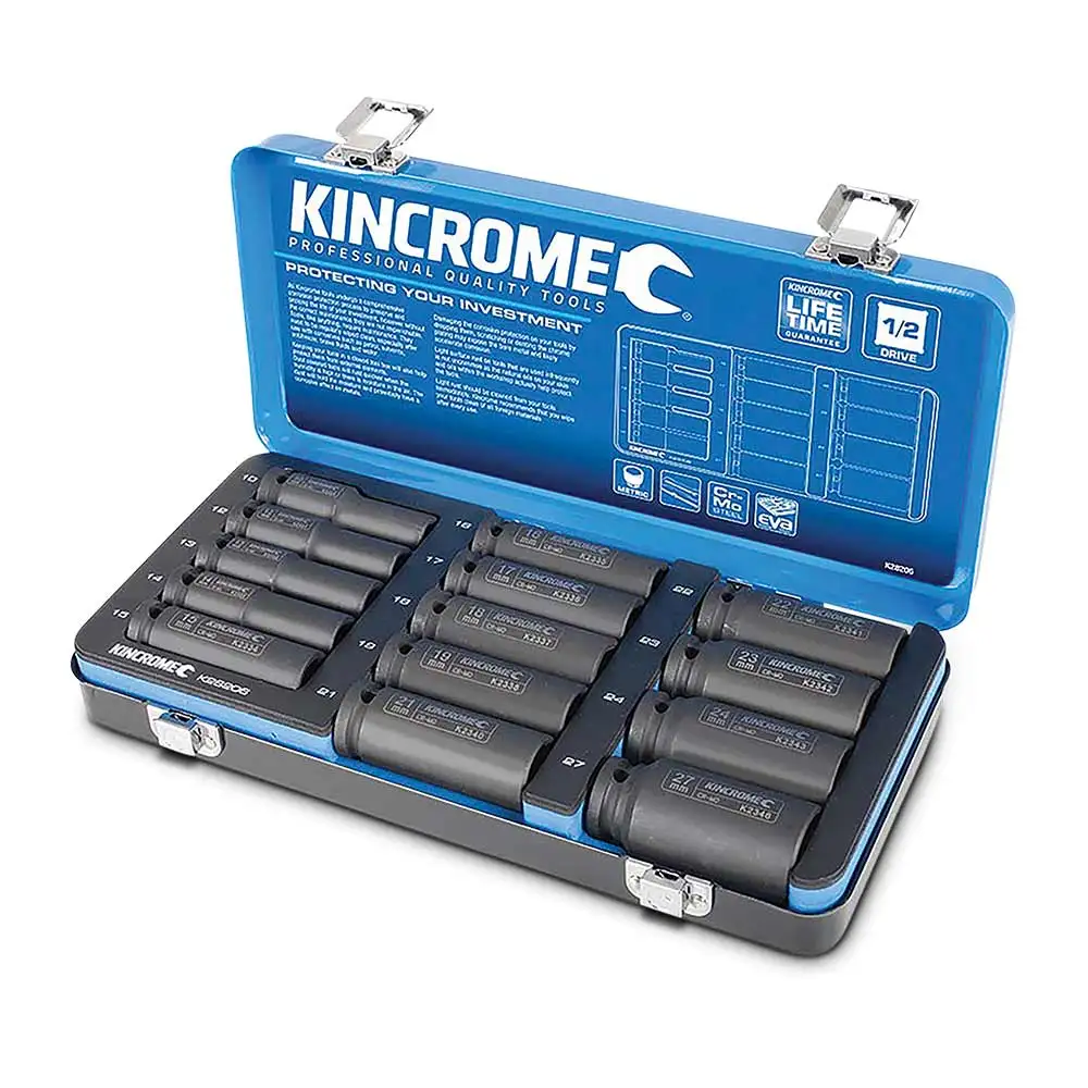 KINCROME 1/2inch Impact Deep Socket Set - 14 Piece K28206