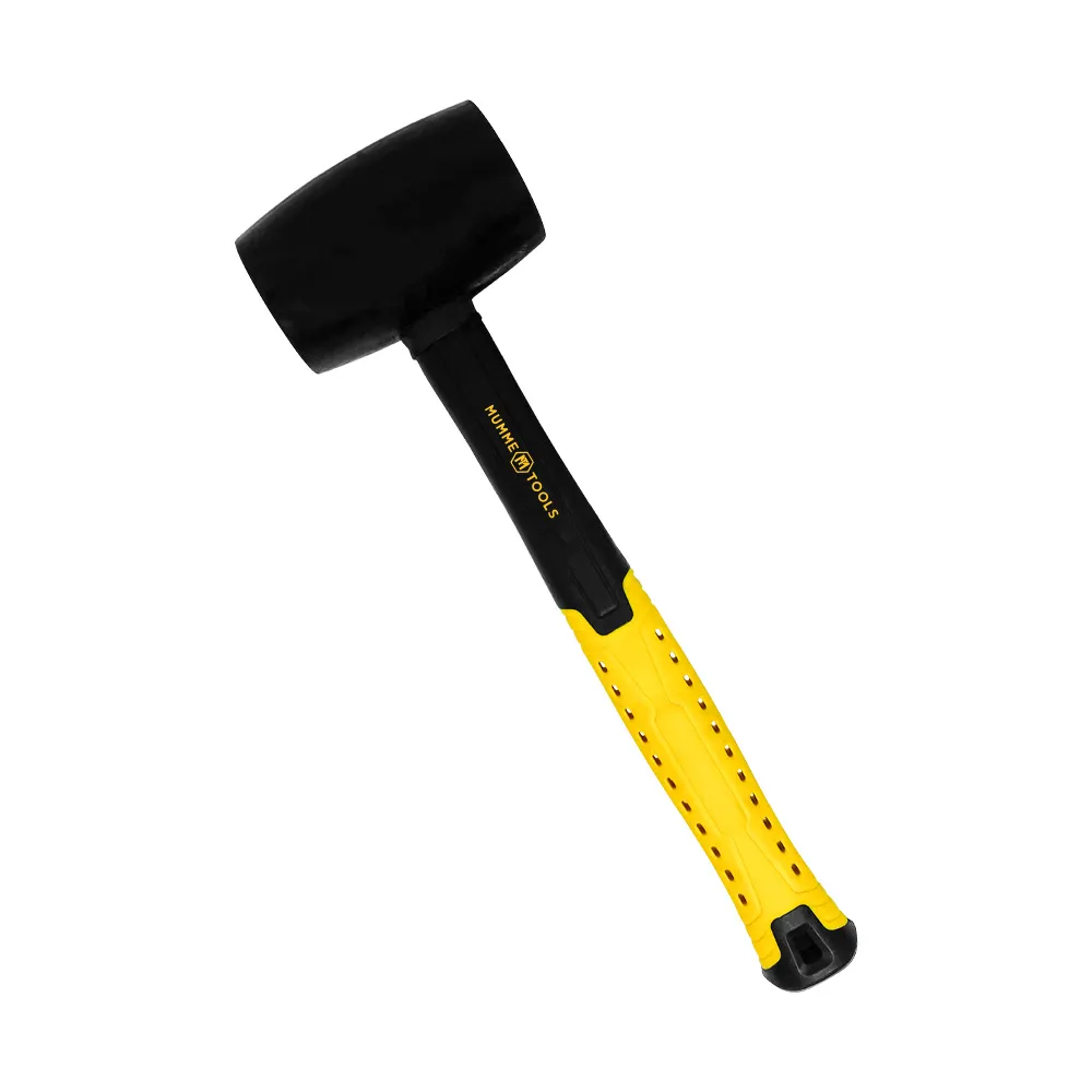 MUMME 16oz/450g Fiberglass Handle Rubber Mallet Black - Rubber Grip 5RMFG16B