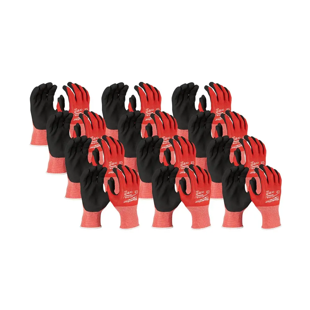 MILWAUKEE Nitrile Dipped Gloves Cut 1(A) - 12 Pack 48228900A