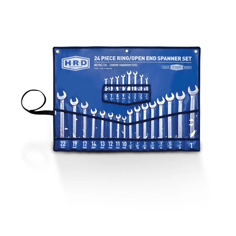 HRD 24 Piece 6-22mm Ring & Open End Spanner Set HCSSM24