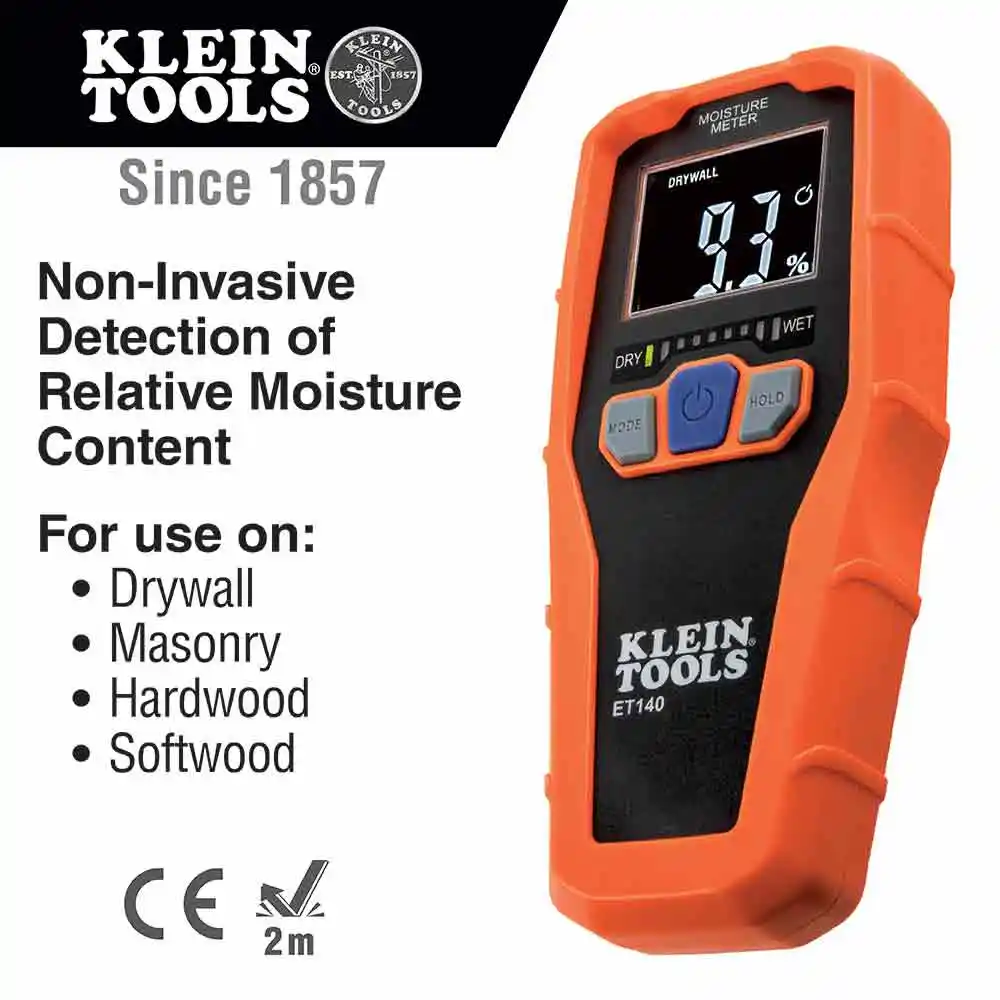 KLEIN Up to 19mm Pinless Moisture Meter A-ET140