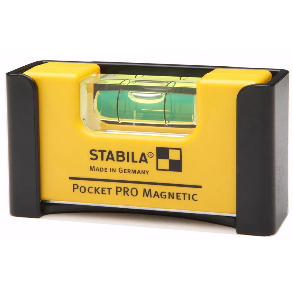 STABILA 70mm 1 Vial ProMagnetic Pocket Level with Belt Clip 17768