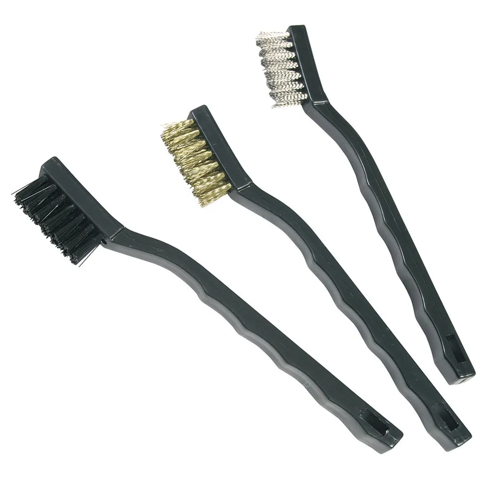 TOLEDO Cleaning Brush Set 3 Pc. Nylon, Brass & Steel