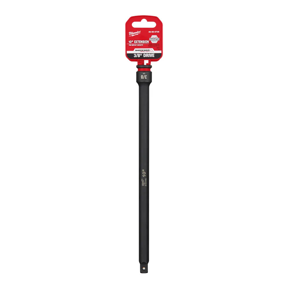 MILWAUKEE SHOCKWAVE 3/8" Drive 254mm (10") Impact Socket Extension 49666705