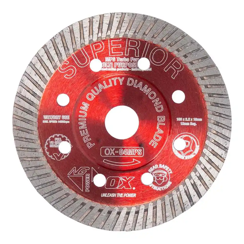OX 100mm Turbo Diamond Blade for General Purpose Cutting OX-04MPS