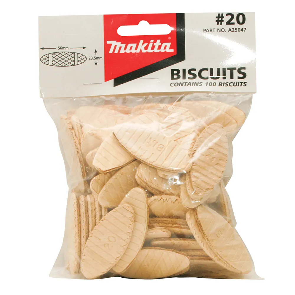MAKITA 56mm x 23.5mm Biscuit No.20 100 Piece A25047