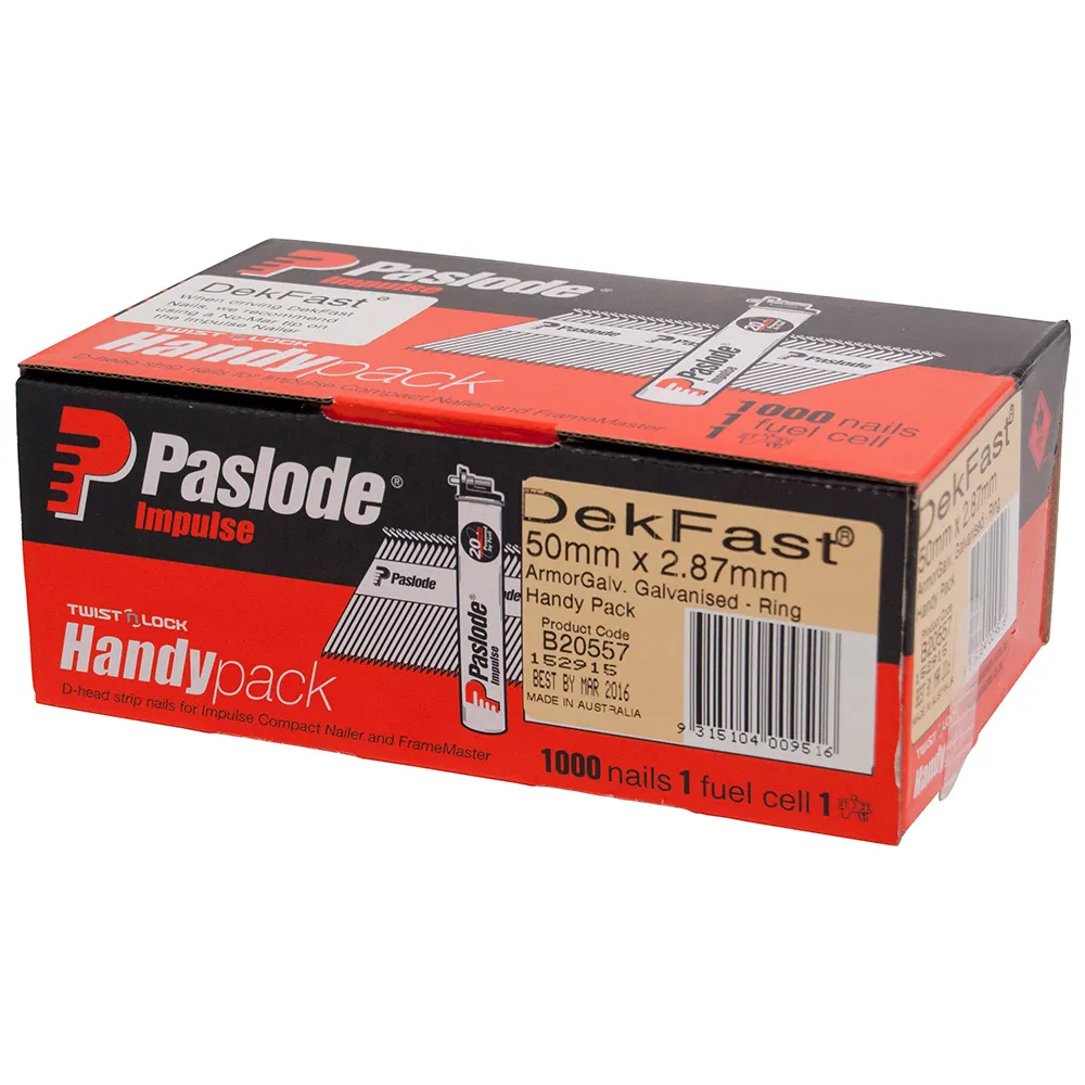 PASLODE 50mm Impulse DekFast 1000 Pack B20557